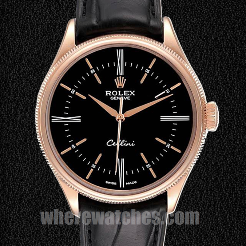 Rolex Cellini 39mm Pour des hommes m50505-0009 Doré rose
