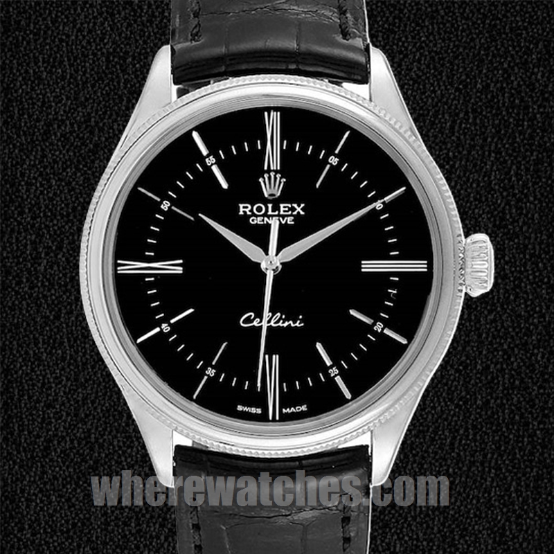 Rolex Cellini 39mm m50509-0006 Pour des hommes Regardez Cadran noir