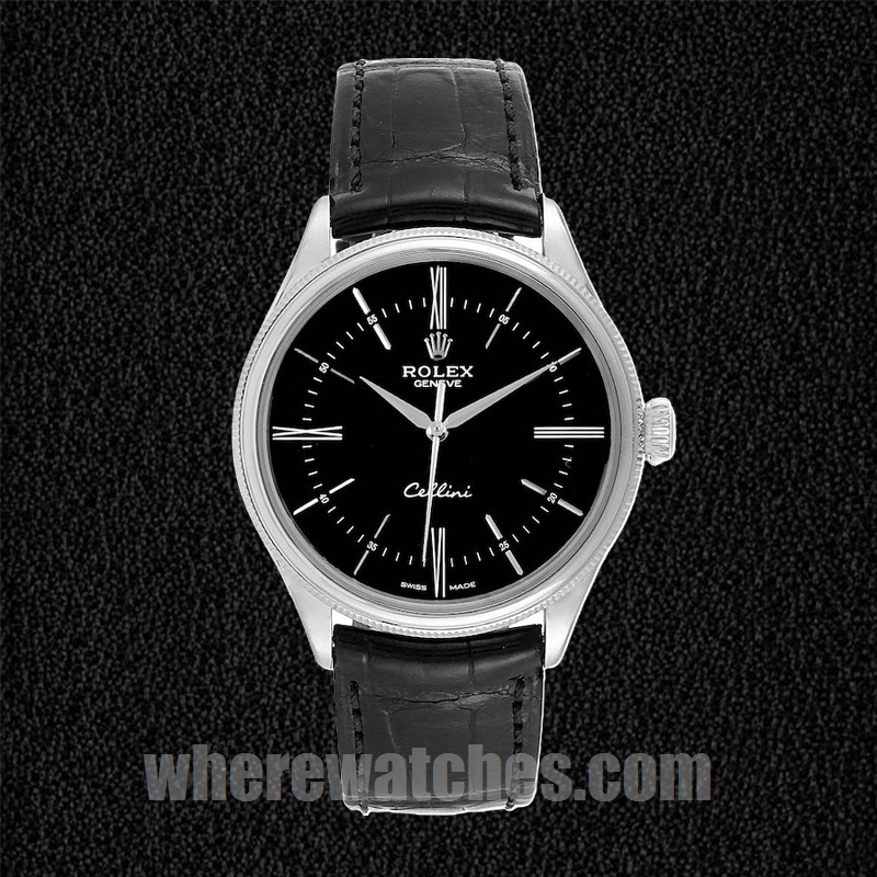 Rolex Cellini 39mm m50509-0006 Pour des hommes Regardez Cadran noir – Image 2