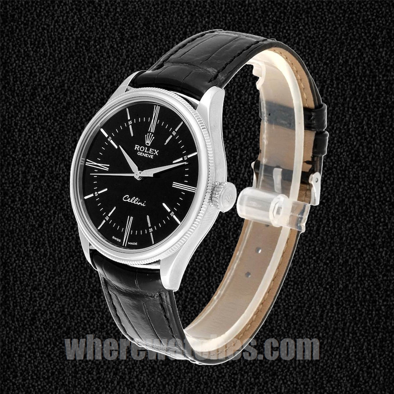 Rolex Cellini 39mm m50509-0006 Pour des hommes Regardez Cadran noir – Image 3