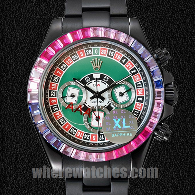 Rolex Daytona DIW 40mm Pour des hommes Ton noir Automatique