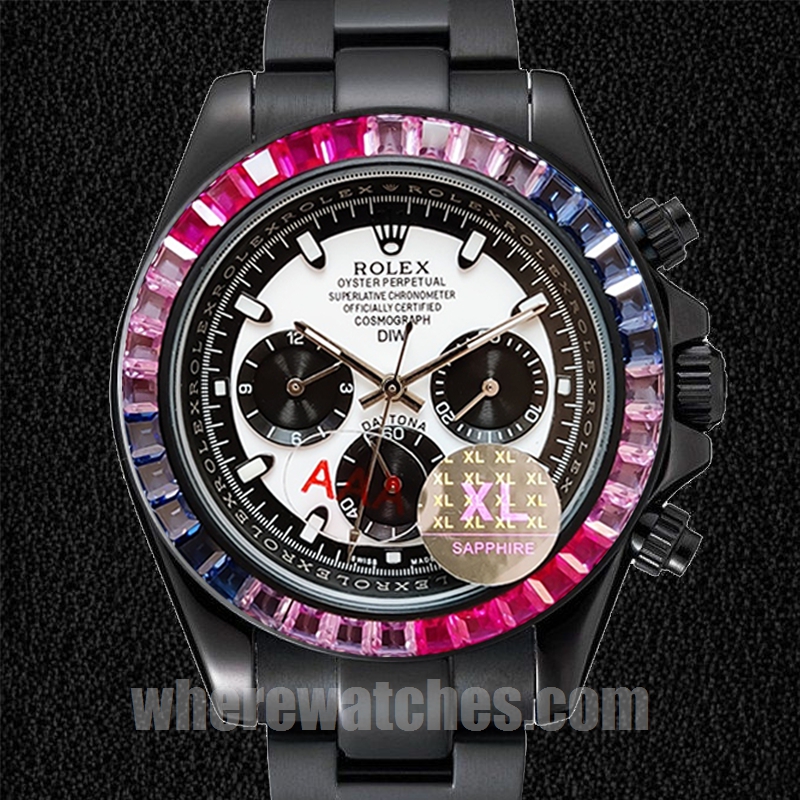 Rolex Daytona 40mm DIW Pour des hommes Ton noir