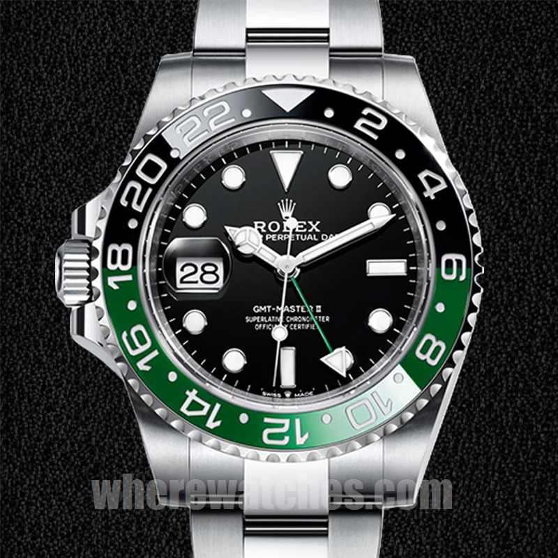 Rolex GMT-Master 40mm M126720VTNR-0001 Pour des hommes Cadran noir Bracelet Huître