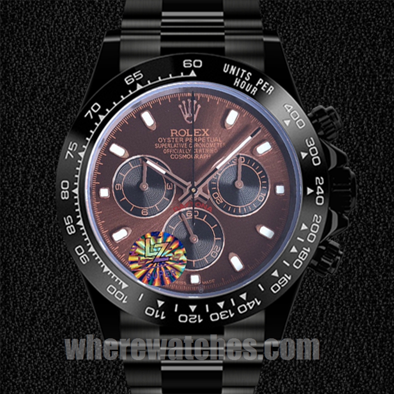 Rolex Daytona 40mm Pour des hommes 116500 Ton noir
