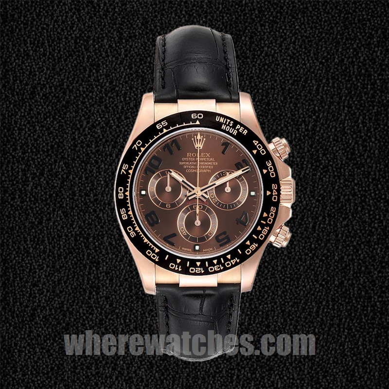 Rolex Daytona Pour des hommes 116515 40mm Bracelet en cuir – Image 2