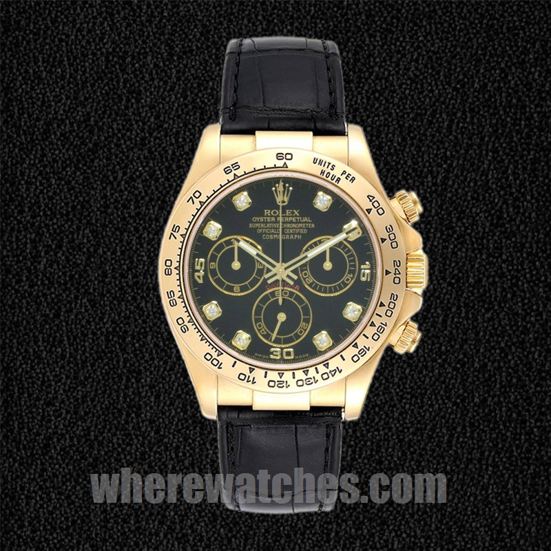 Rolex Daytona 116518 Pour des hommes 40mm Bracelet en cuir – Image 2