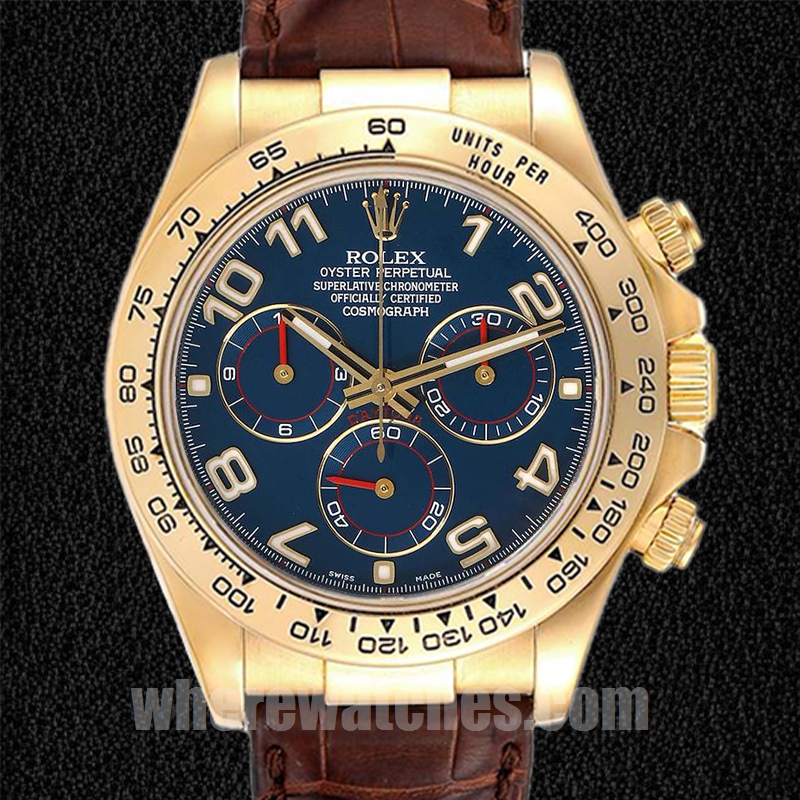 Rolex Daytona 40mm Pour des hommes 116518 Regardez Cadran bleu