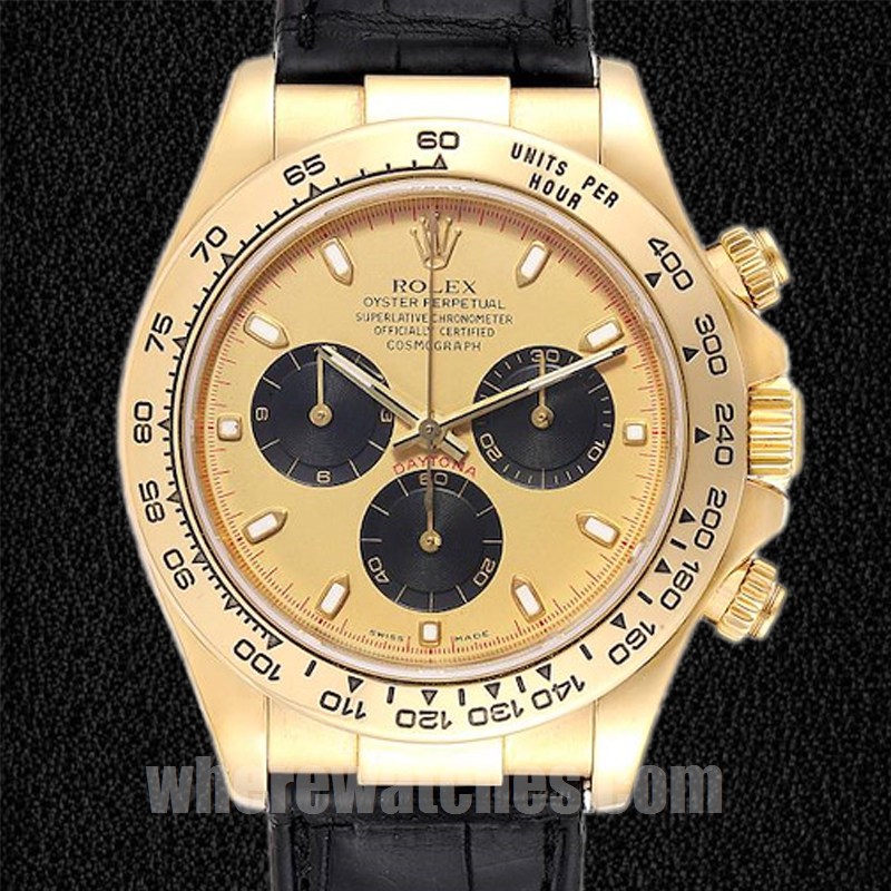Rolex Daytona 116518 Pour des hommes 40mm Bracelet en cuir
