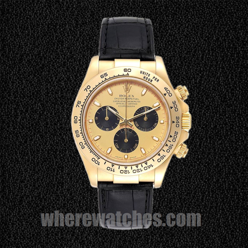 Rolex Daytona 116518 Pour des hommes 40mm Bracelet en cuir – Image 2