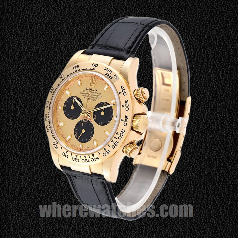 Rolex Daytona 116518 Pour des hommes 40mm Bracelet en cuir – Image 3