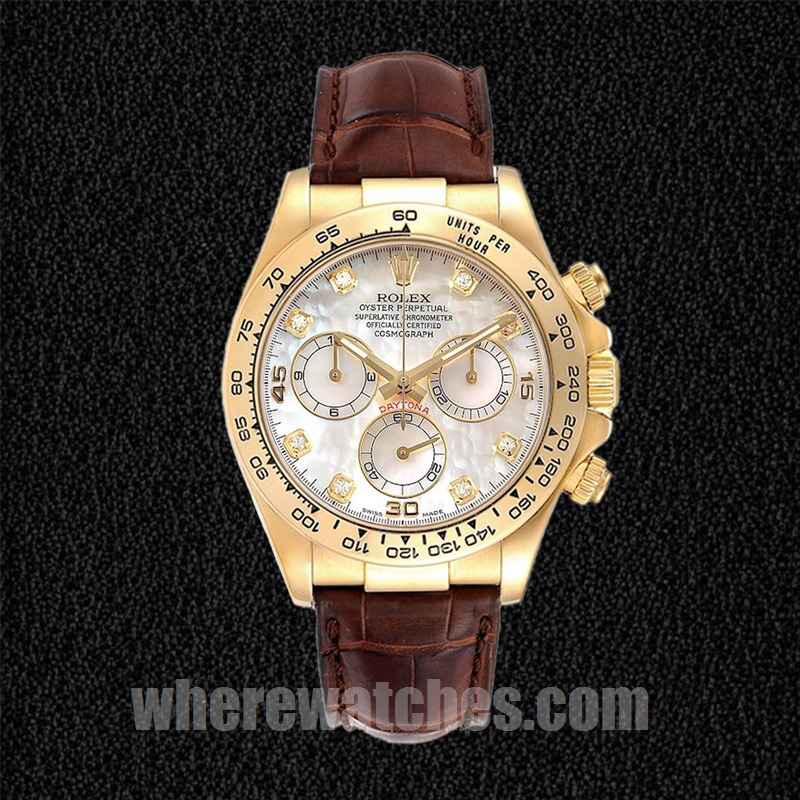 Rolex Daytona Pour des hommes 40mm 116518 Bracelet en cuir – Image 2