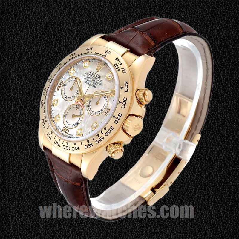 Rolex Daytona Pour des hommes 40mm 116518 Bracelet en cuir – Image 3
