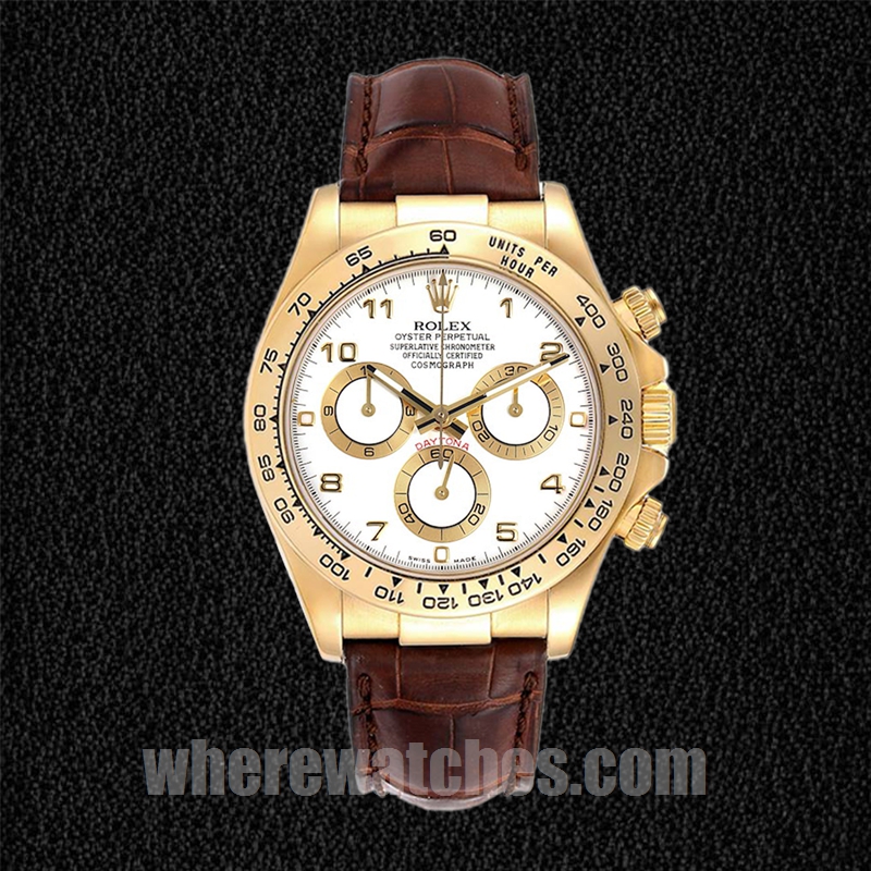 Rolex Daytona 40mm Pour des hommes 116518 Bracelet en cuir – Image 2