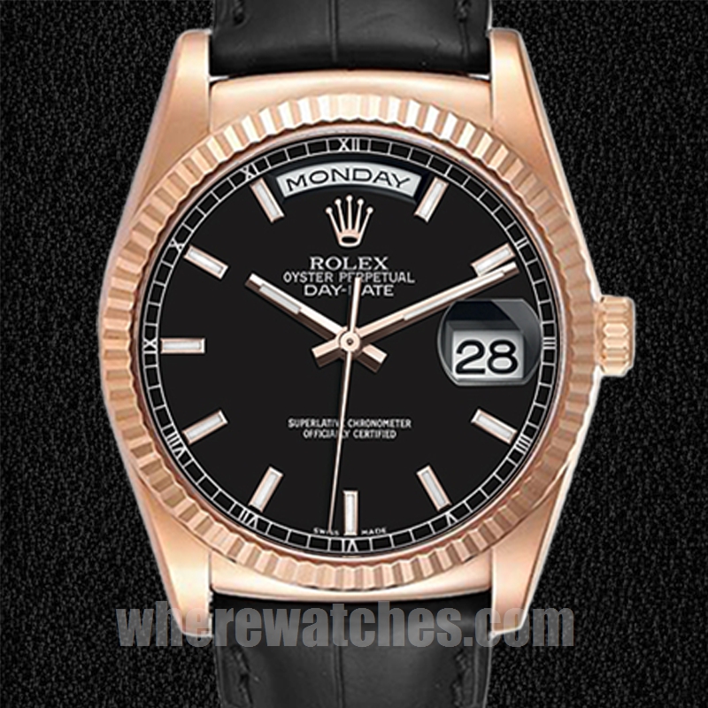 Rolex Day-Date 36mm 118135 Pour des hommes Doré rose