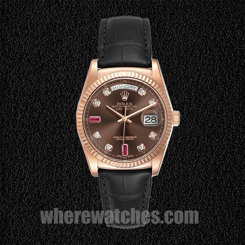 Rolex Day-Date Pour des hommes 36mm 118135-0085 Bracelet en cuir – Image 2
