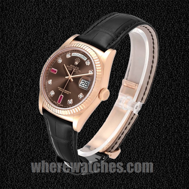 Rolex Day-Date Pour des hommes 36mm 118135-0085 Bracelet en cuir – Image 3