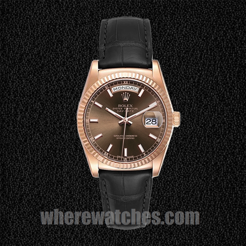 Rolex Day-Date 36mm 118135-0086 Pour des hommes Automatique Doré rose – Image 2