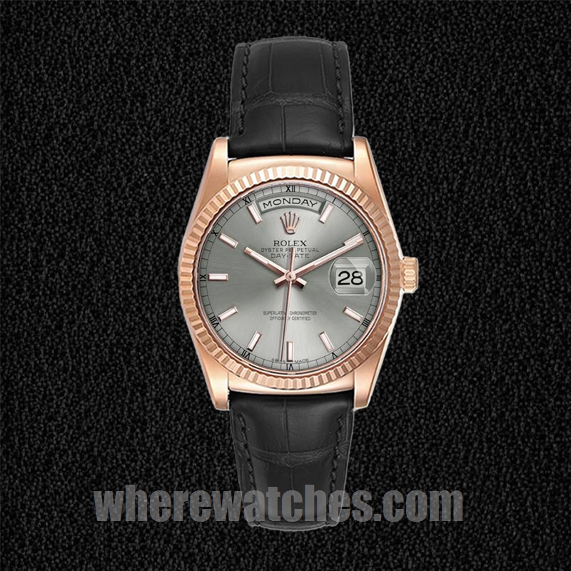 Rolex Day-Date 36mm 118135 Pour des hommes Bracelet en cuir – Image 2
