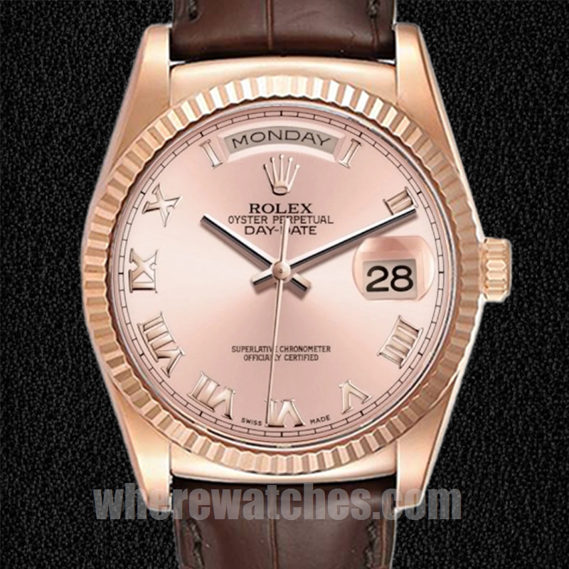 Rolex Day-Date 118135 36mm Pour des hommes Doré rose