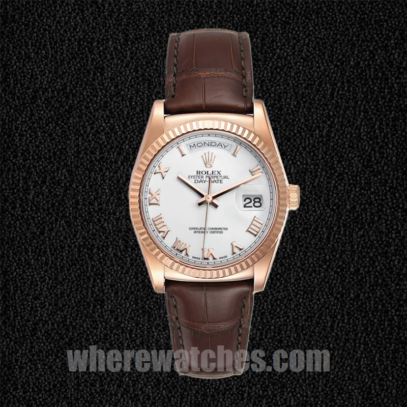Rolex Day-Date 36mm Pour des hommes 118135 Bracelet en cuir – Image 2