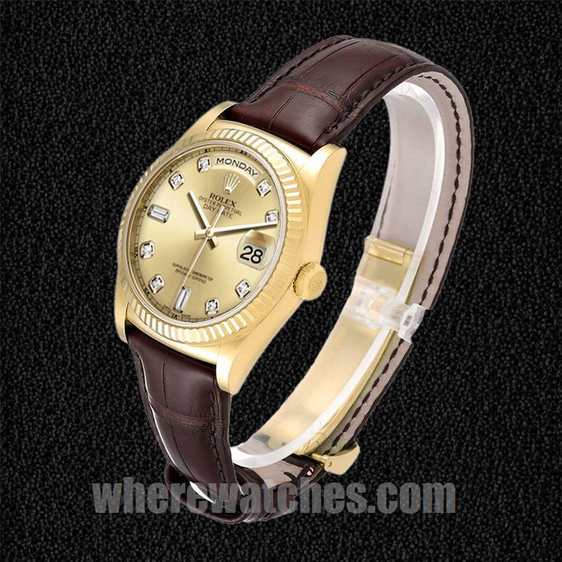 Rolex Day-Date 36mm 118138 Pour des hommes Cadran Champagne – Image 3