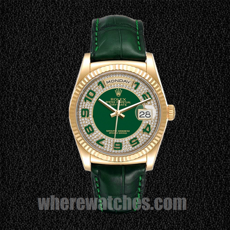 Rolex Day-Date Pour des hommes 118138 36mm Bracelet en cuir – Image 2