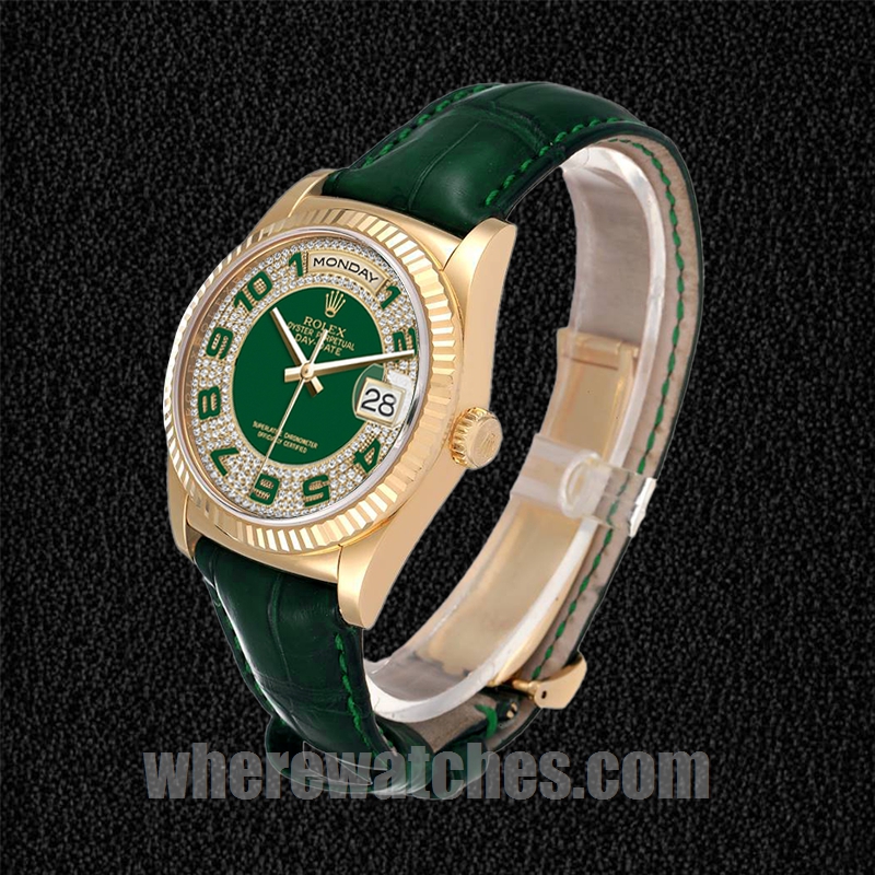 Rolex Day-Date Pour des hommes 118138 36mm Bracelet en cuir – Image 3