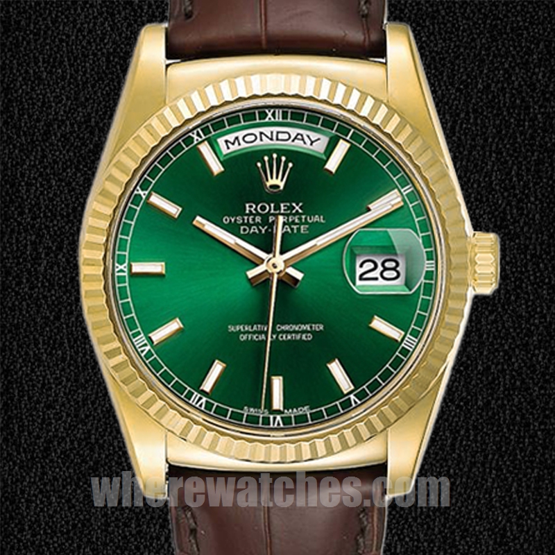 Rolex Day-Date m118138-0030 Pour des hommes 36mm Ton d'or