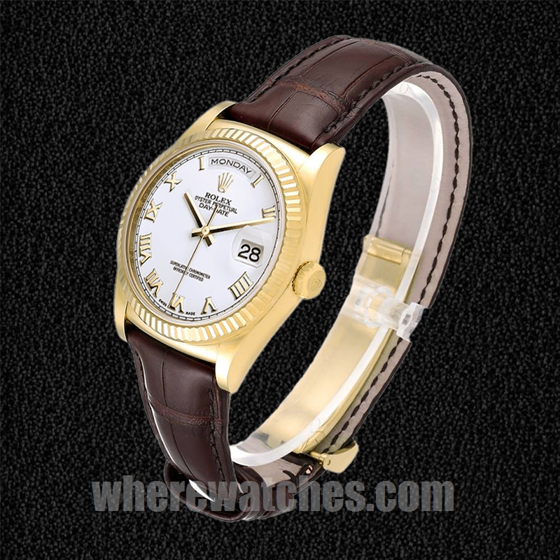 Rolex Day-Date m118138-0117 36mm Pour des hommes Cadran blanc – Image 3