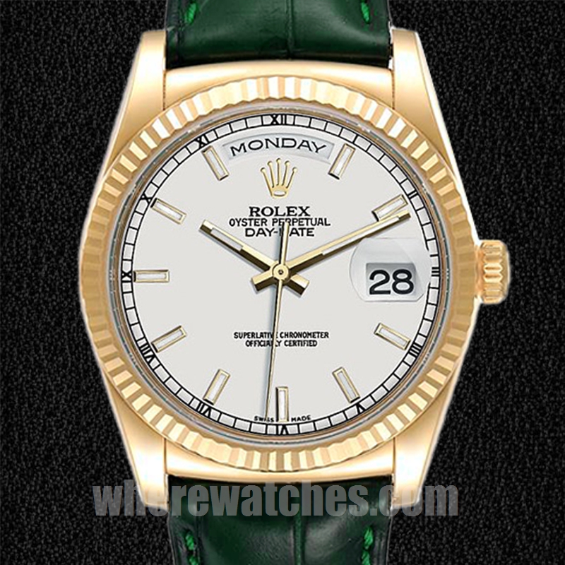 Rolex Day-Date Pour des hommes m118138-0123 36mm Regardez Ton d'or