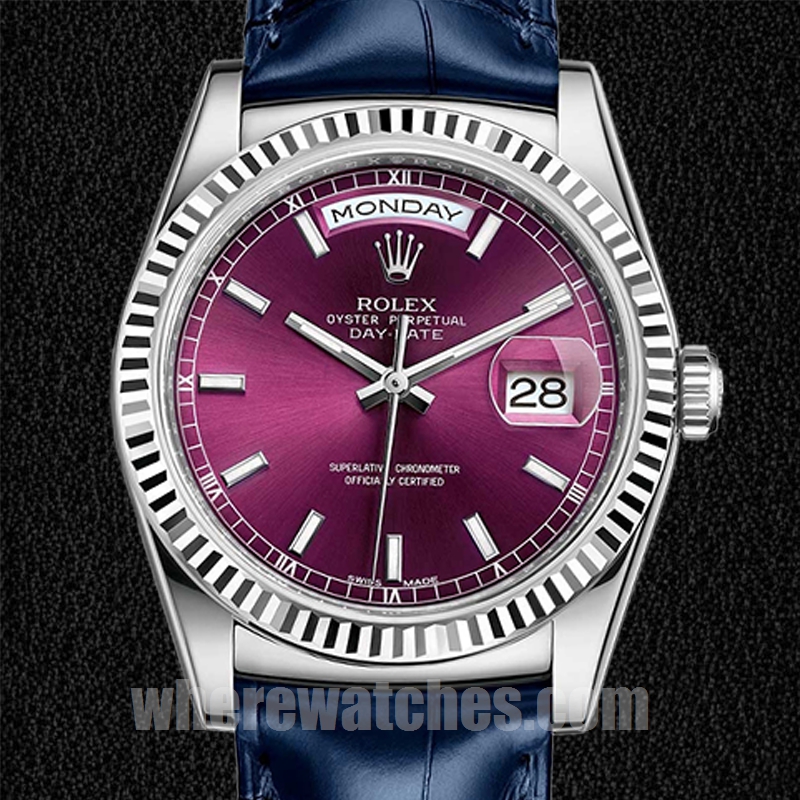 Rolex Day-Date Pour des hommes 36mm m118139-0060 Argenté Regardez
