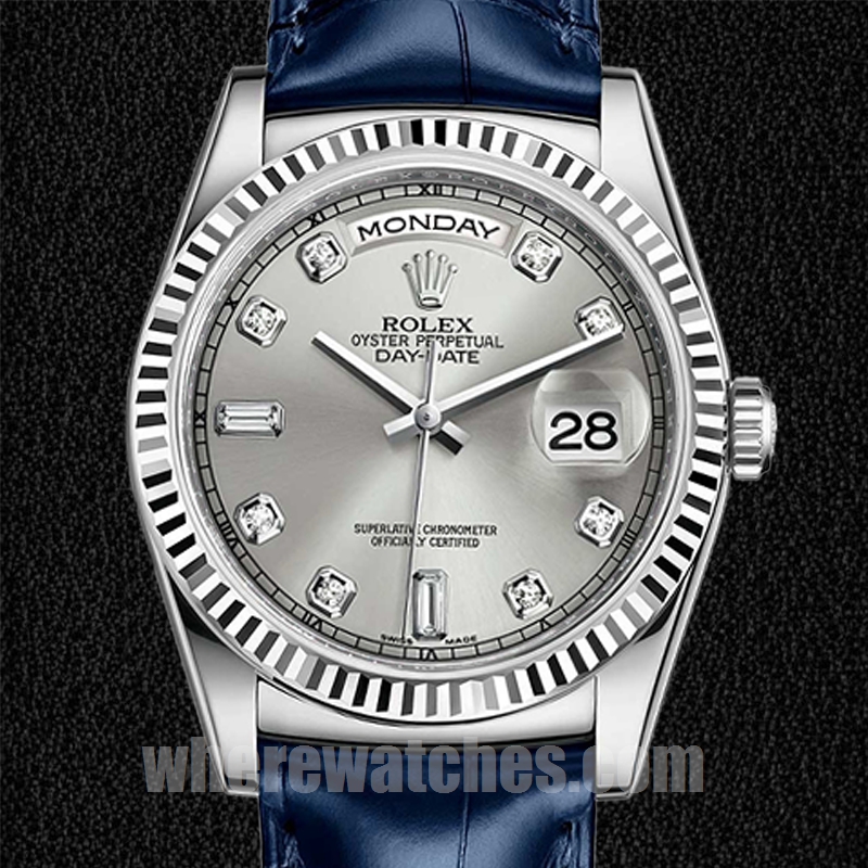 Rolex Day-Date m118139-0081 Pour des hommes 36mm Bracelet en cuir Regardez