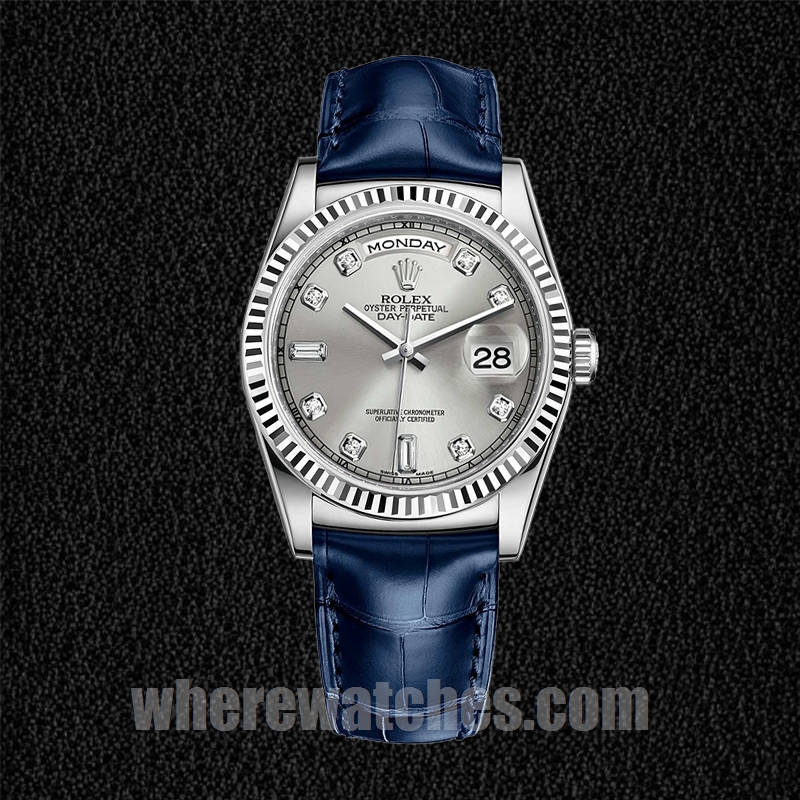 Rolex Day-Date m118139-0081 Pour des hommes 36mm Bracelet en cuir Regardez – Image 2