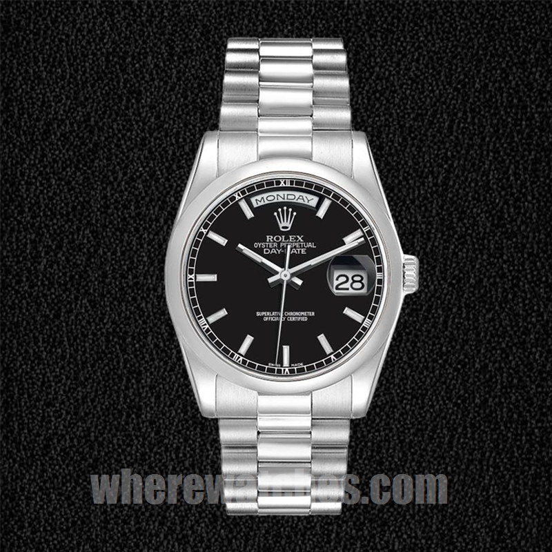Rolex Day-Date 118206 36mm Pour des hommes Argenté – Image 2