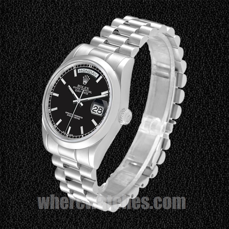 Rolex Day-Date 118206 36mm Pour des hommes Argenté – Image 3
