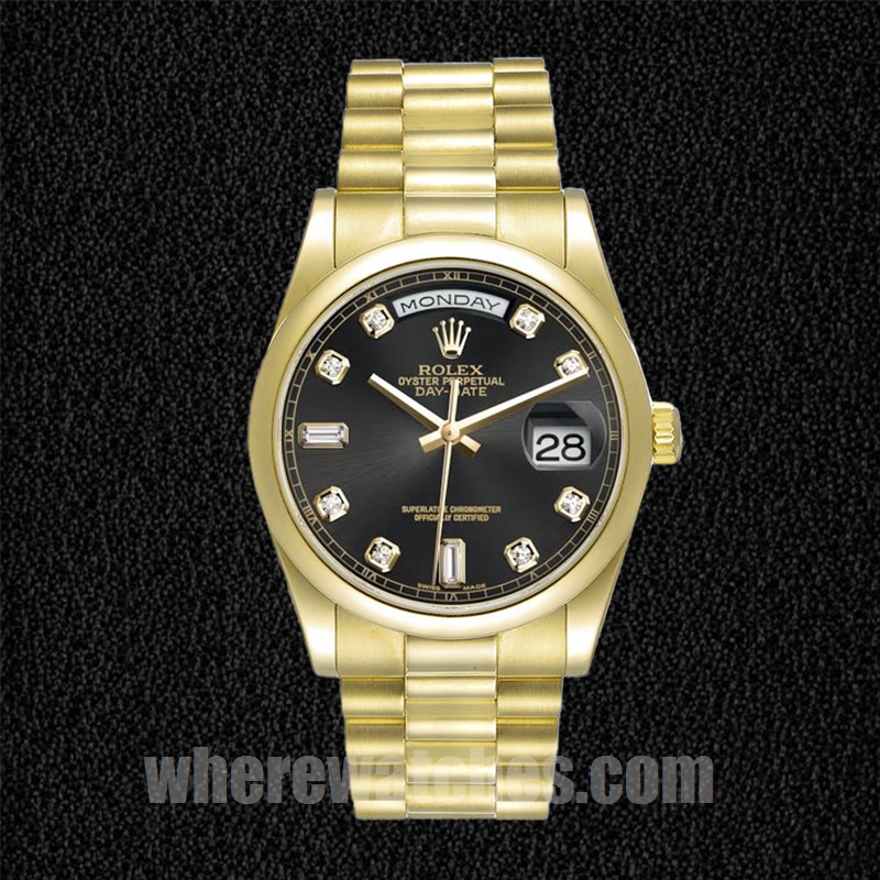 Rolex Day-Date Pour des hommes 118208-83208 36mm Ton d'or – Image 2