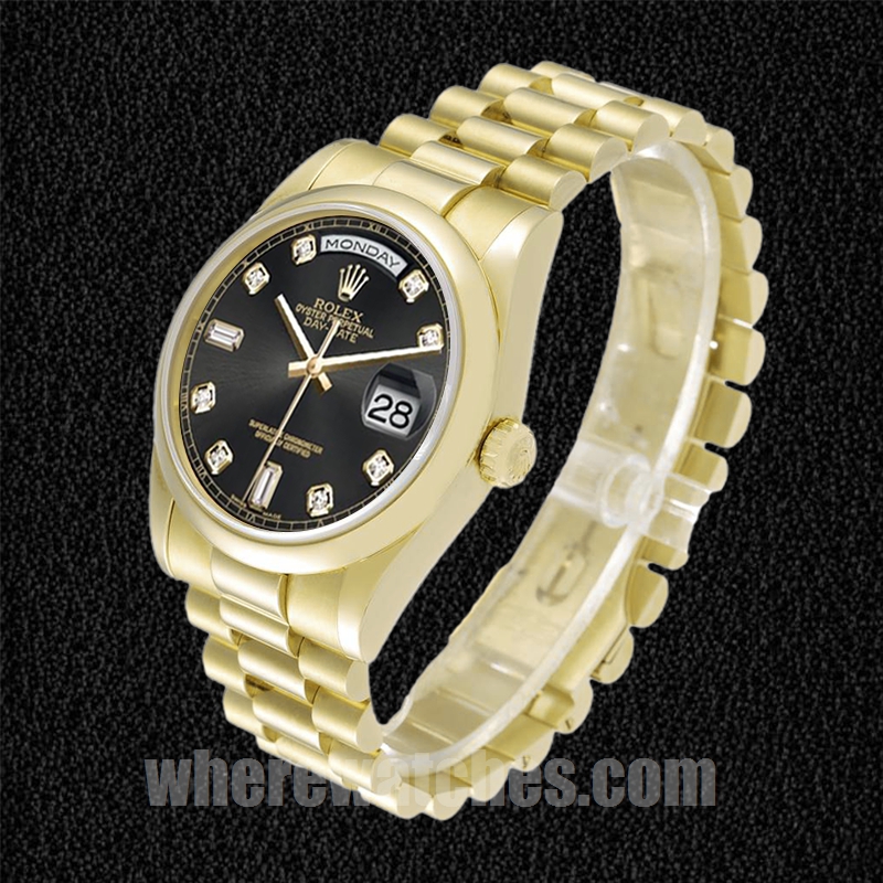 Rolex Day-Date Pour des hommes 118208-83208 36mm Ton d'or – Image 3