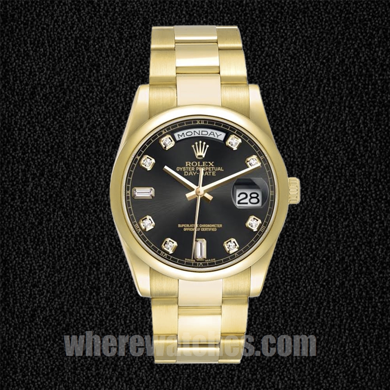 Rolex Day-Date Pour des hommes 118208-83208 36mm Ton d'or – Image 5