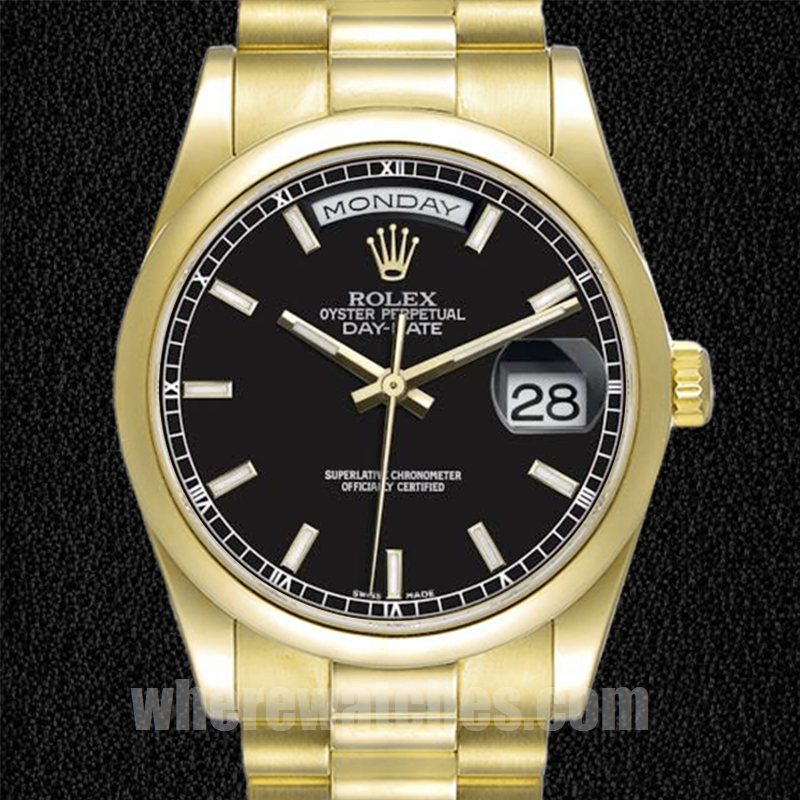 Rolex Day-Date 36mm Pour des hommes 118208 Regardez Président Bracelet
