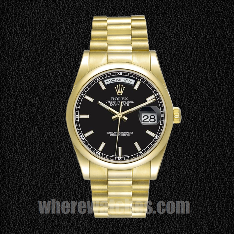 Rolex Day-Date 36mm Pour des hommes 118208 Regardez Président Bracelet – Image 2