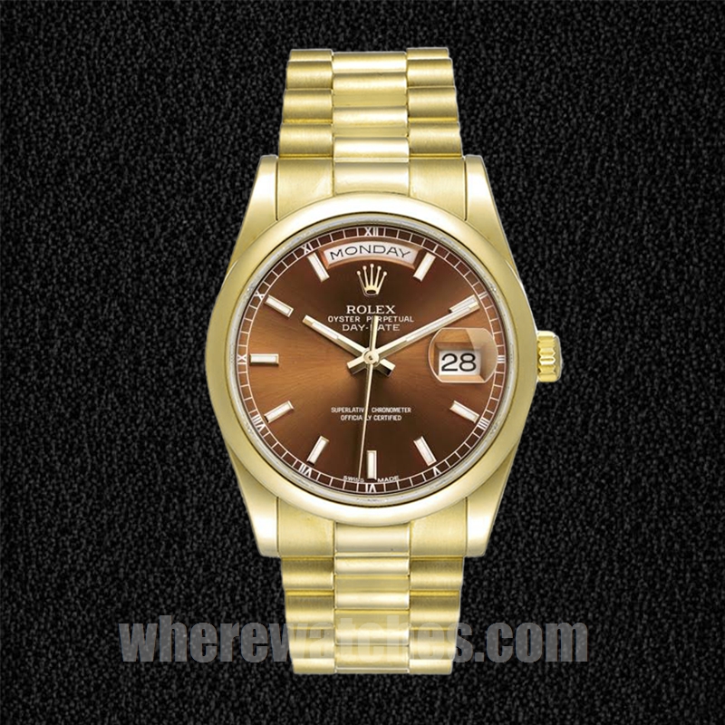 Rolex Day-Date Pour des hommes m118208-0343 36mm Regardez – Image 5