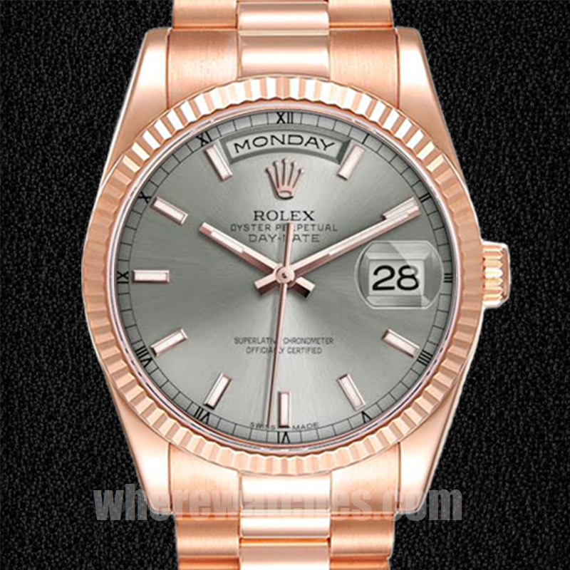 Rolex Day-Date 36mm Pour des hommes 118235 Doré rose
