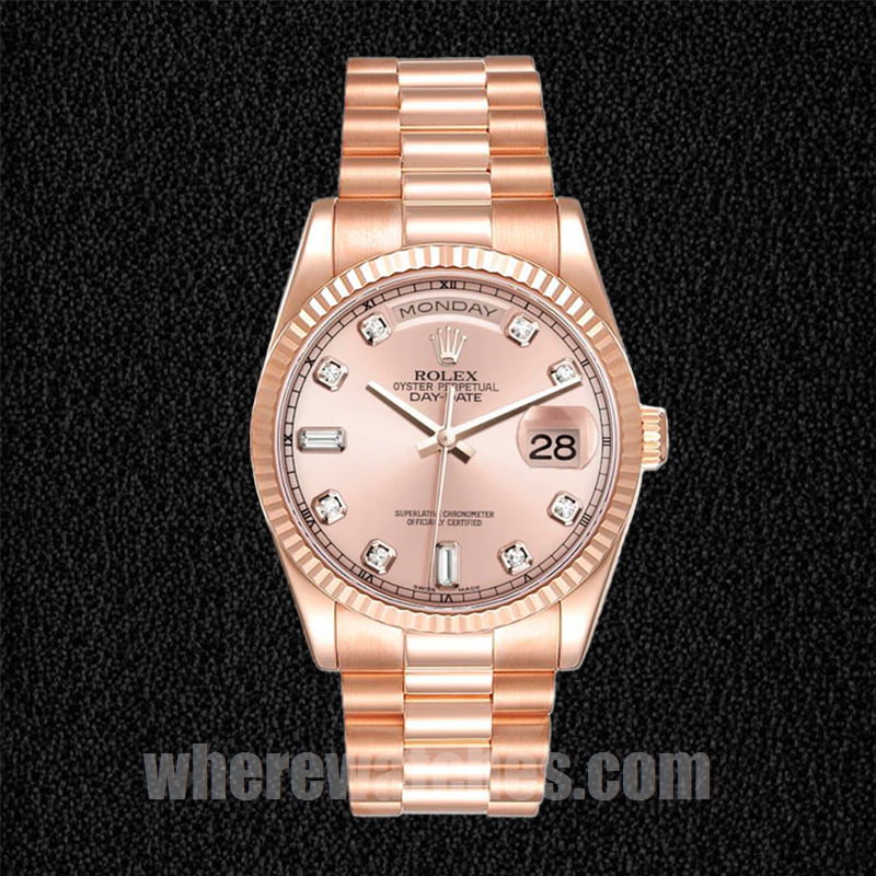 Rolex Day-Date Pour des hommes 118235 36mm Cadran en or rose – Image 2