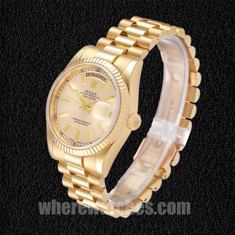 Rolex Day-Date 118238 Pour des hommes 36mm Regardez Cadran Champagne – Image 3