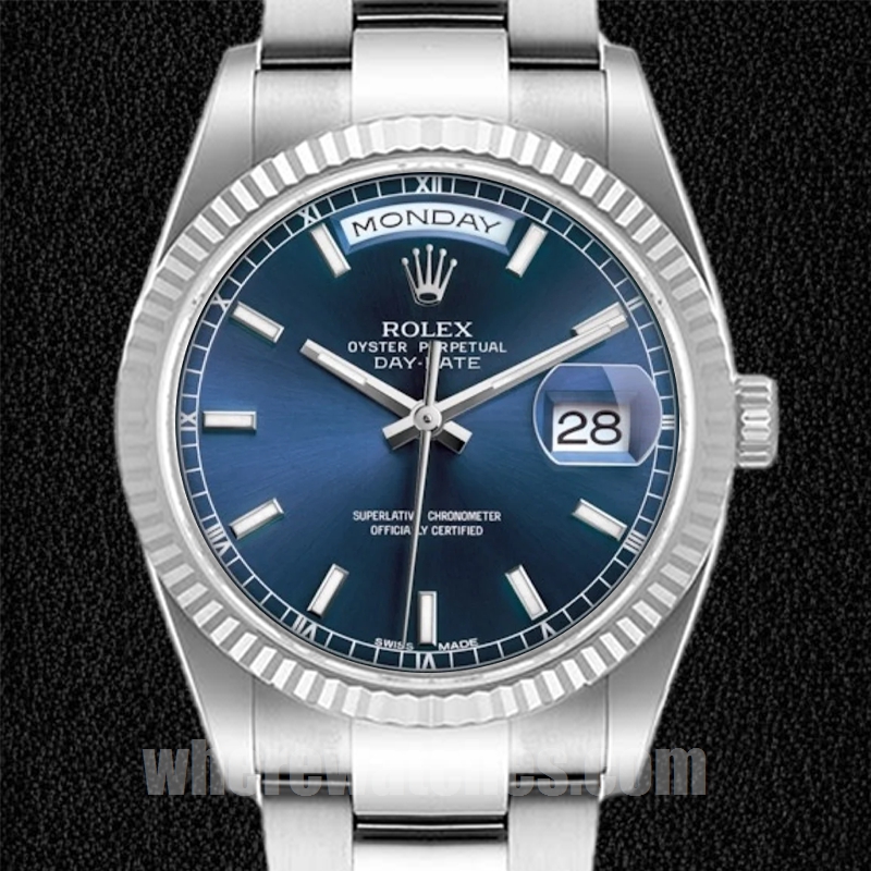 Rolex Day-Date 36mm 118239 Pour des hommes Cadran bleu Regardez