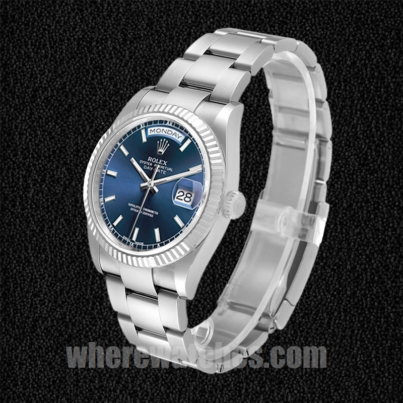 Rolex Day-Date 36mm 118239 Pour des hommes Cadran bleu Regardez – Image 3