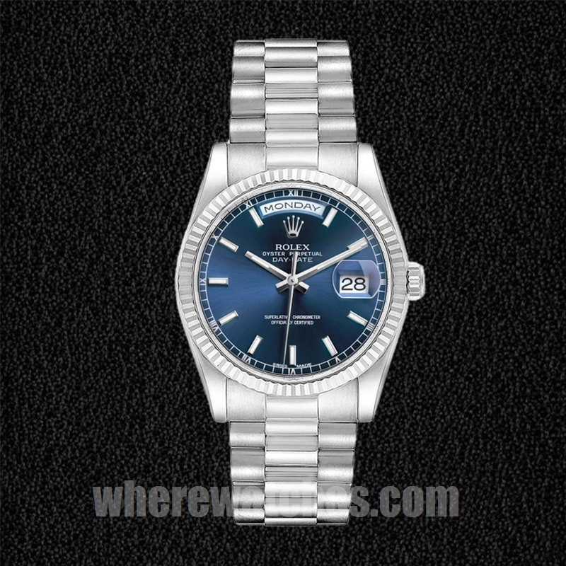 Rolex Day-Date 36mm 118239 Pour des hommes Cadran bleu Regardez – Image 5