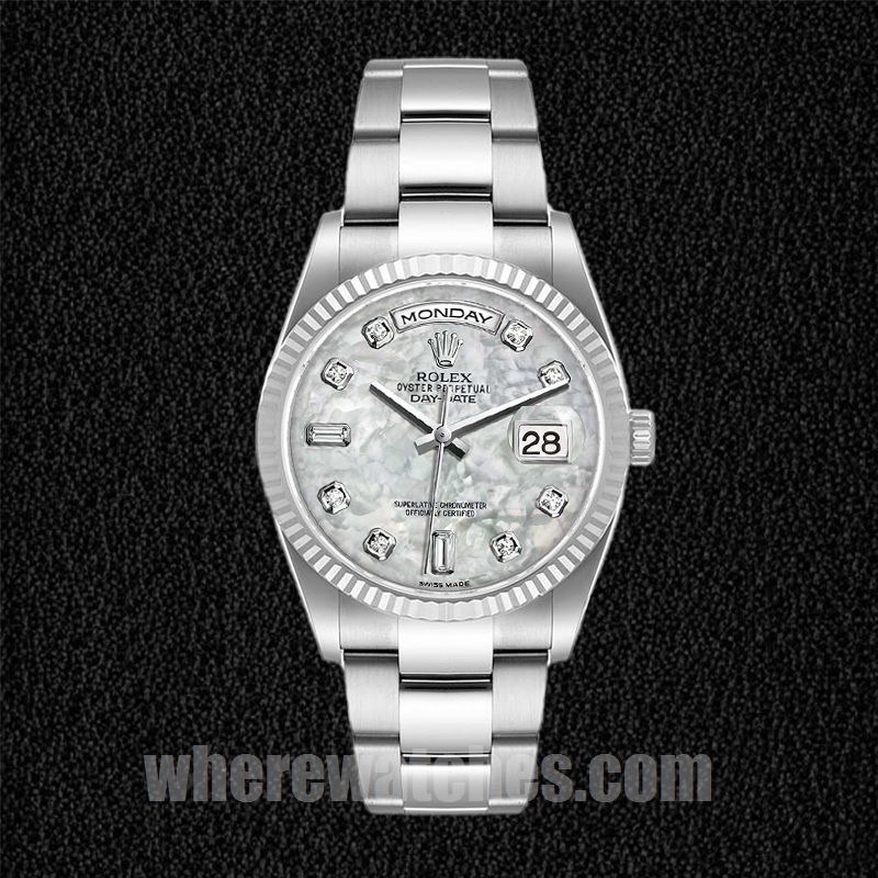 Rolex Day-Date Pour des hommes 36mm 118239-0080 Argenté – Image 5