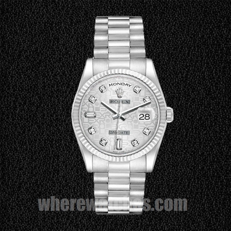 Rolex Day-Date Pour des hommes 118239-0143 36mm Argenté Automatique – Image 5