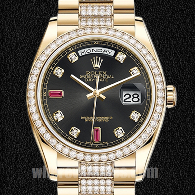 Rolex Day-Date m118348-0149 Pour des hommes 36mm Regardez Ton d'or